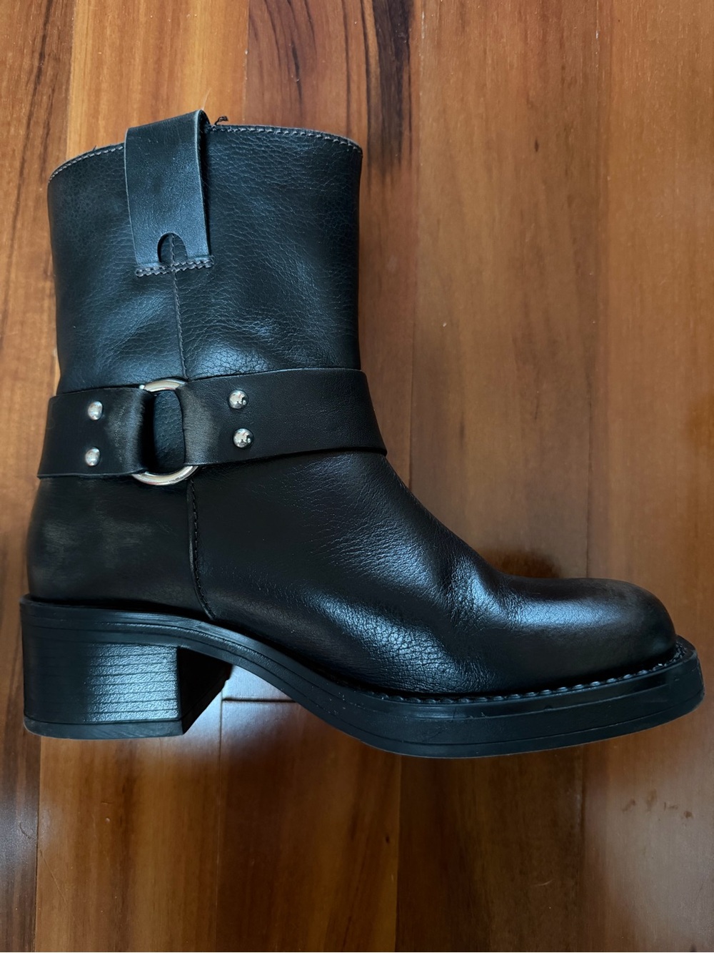 Anthropologie Leather Moto Boots size 37, 7 (fits 38, 7.5) - Picture 6 of 8